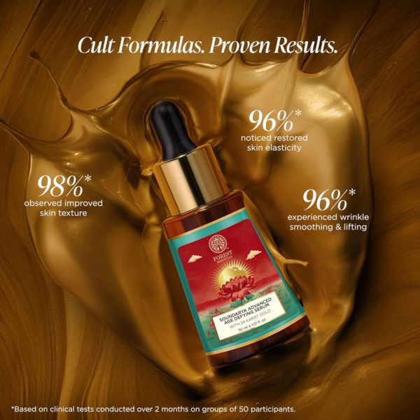 Forest Essentials Soundarya Anti Ageing Serum with 24K Gold Ayurvedic Face Serum for Clarity Pigmentation Firming Toning the Skin With Pure Gold Herbal Extracts 3 MAB