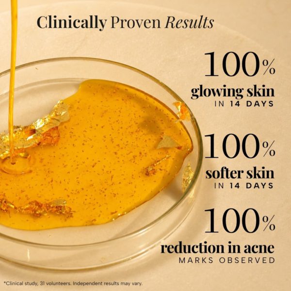 RAS Luxury Oils 24K Gold Radiance Elixir Face Serum for Glowing Skin Skin Brightening Reduce Wrinkles Acne Dark Spots Natural Organic 8 MAB