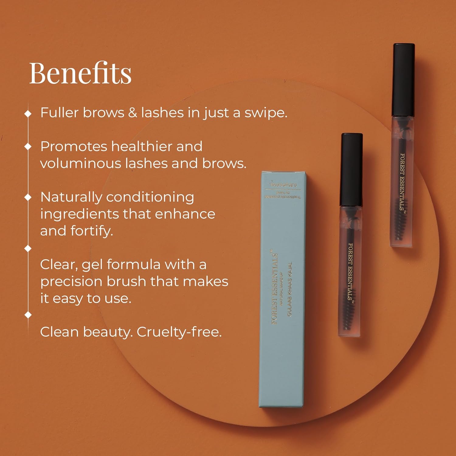 Forest Essentials Ayurvedic Natural Eyelash & Eyebrow Growth Serum With Nourishing Oils - Makeup and Beauty India MAB - 3